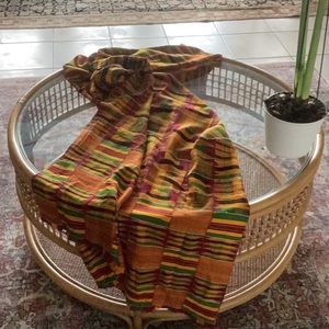 Handwoven  authentic African Kente Cloth throw
